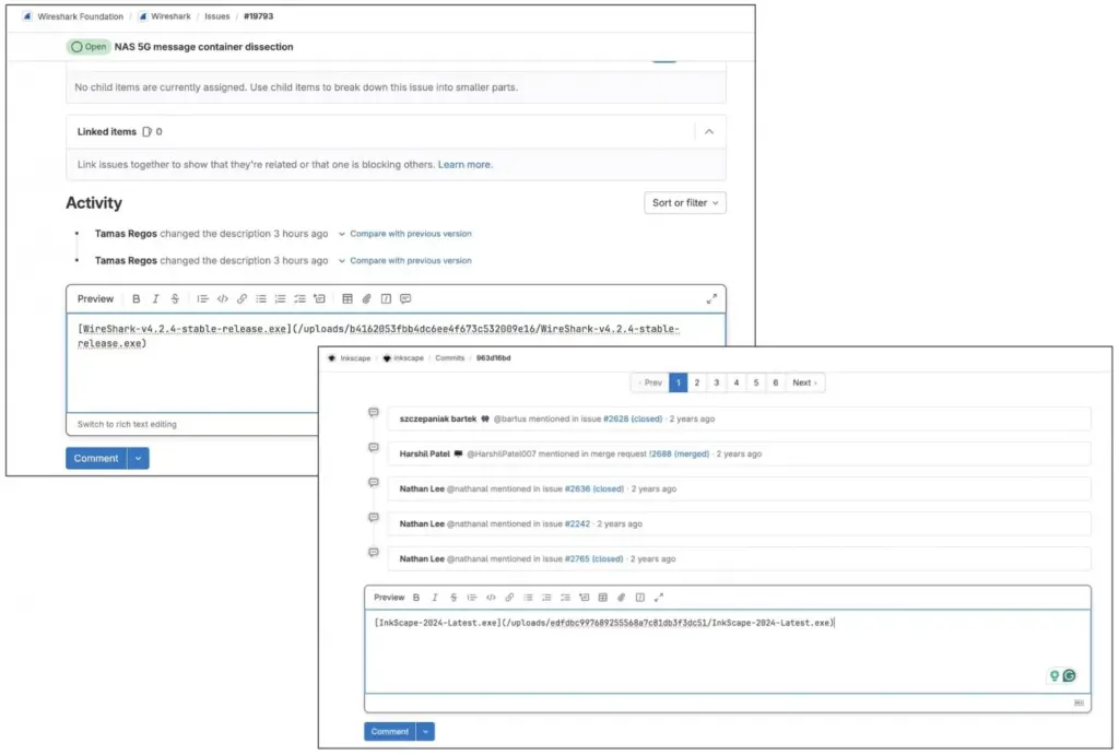 بخش کامنت GitLab