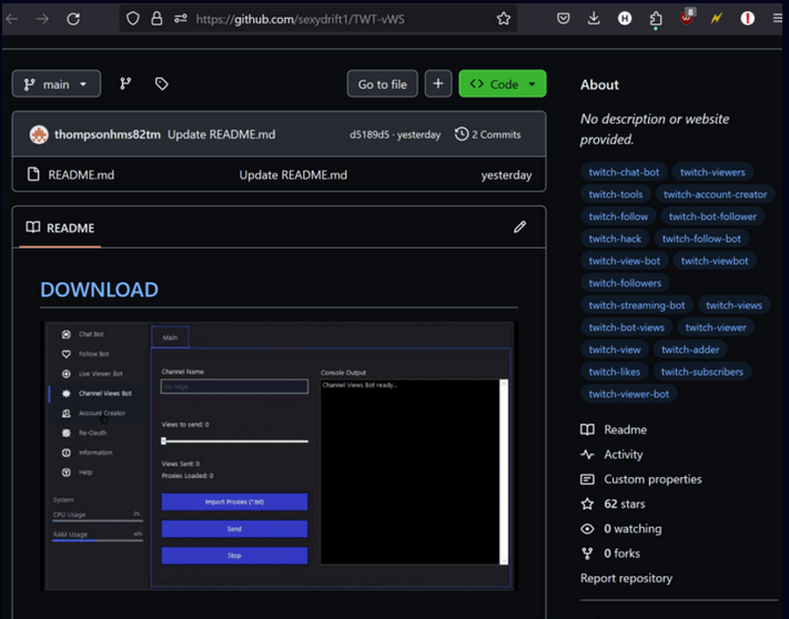 اکانت GitHub مخرب