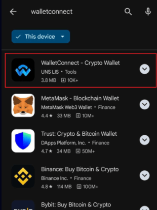 WalletConnect - گوگل پلی - vulnerbyte